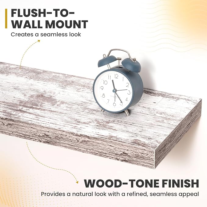 Acovy 16 Inch Floating Shelves, 9.3" Deep Floating Shelf Wall Mounted, Rustic - Image 5