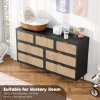 GarveeHome Rattan 7 Drawer Dressers - Image 5
