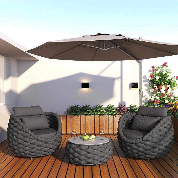 TWT Outdoor Patio Furniture Set-6 Pieces Aluminum Sectional Sofa, Metal Patio - Image 8