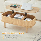 Fully Assembled Fluted Lift Top Coffee Table - Image 5