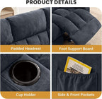 BOSMILLER Reclining Sofa with Cup Holders - Image 4