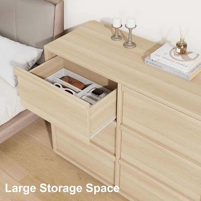 Garvee 9 Dresser for Bedroom, 58.7" Wide Dresser, Freestanding Horizontal Drawer - Image 6