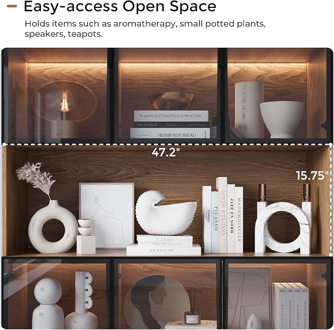 Mekminop Glass Doors Display Cabinet - Image 4