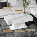 HedoAjim Led Coffee Table for Living Room, Living Room Table Rectangular Center - Image 6