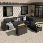 Patio Furniture Set, Wide Armrest Outdoor Furniture Set by VonzoyHome