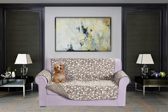 Elegant Comfort Quilted Furniture Protectors Solid and Printed Design by ELEGANTCOMFORT