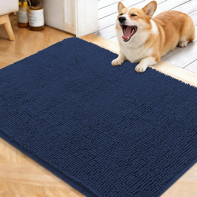 OLANLY Dog Door Mat for Muddy Paws 40x32, Super Absorbent Chenille Mud Mat | by OLANLY