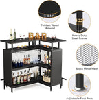 LITTLE TREE Home Bar Unit Mini Liquor Table Cabinet - Image 7