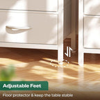 Huuger Nightstand with Charging Station, Side Table with 2 Fabric Drawers - Image 9