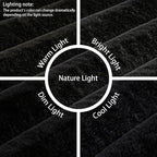 Black Rabbit Striped Plush Rug 8'x10', Fluffy Shaggy Area Rug - Image 2