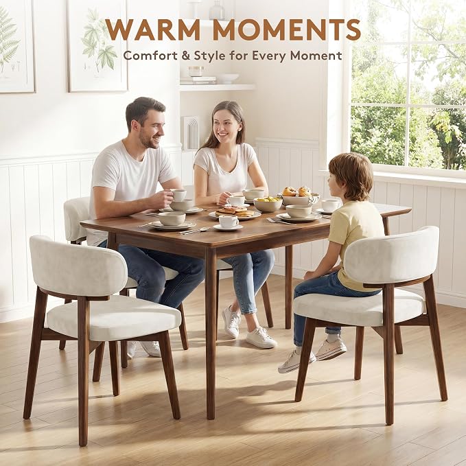 Dining Chairs Set of 2, Modern Upholstered Dining Chairs, Wooden Kitchen Chairs - Image 7