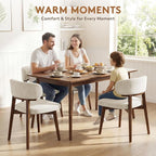 Dining Chairs Set of 2, Modern Upholstered Dining Chairs, Wooden Kitchen Chairs - Image 7