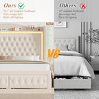 Queen Bed Frame 55" Tall Headboard - Image 6