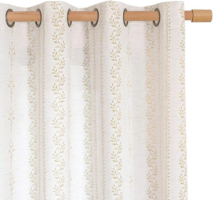 BGment Boho Curtains Leaf Floral Print Cottage Core Botanical Curtains by BGment