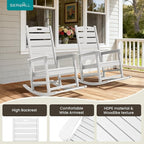 SERWALL HDPE Outdoor Rocking Chair, Oversized Rocking Chair - Image 6