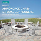 SERWALL Adirondack Chair with Cup Holders - Image 9