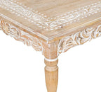 Rectangular Wooden Coffee Table 36x24x18 Inch – Beige Finish - Image 5