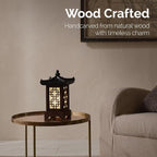 Traditional Korean Wood Lamp | Handmade Asian Oriental Table Lantern | Bedside - Image 3