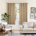 YoungsTex Burlap Toffee Curtains 68 Inch Length - Image 2