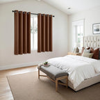 MIULEE Blackout Curtains for Bedroom 2 Panels 50 x 63 Inch Long Mocha Brown | - Image 6