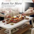 Alaterre Furniture Calais 48 Inch Rectangular Wood Coffee Table - Image 5