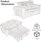 55.5" Small Sleeper Sofa Couch - Image 3
