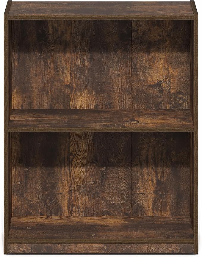 Furinno Gruen Book Shelf, 2-Tier Small Bookshelf, Bookcase - Image 7