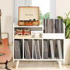 Record Player Stand, Large Record Player Table Cabinet - Image 4