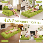 HABUTWAY Folding Sofa Bed, Convertible Sleeper Chair Bed w/Dual-Pillow & Handle - Image 7