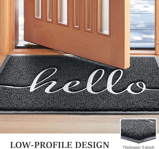 Door Mat Welcome Mat Floor Mat for Entryway, High Traffic Areas | Low Profile - Image 3