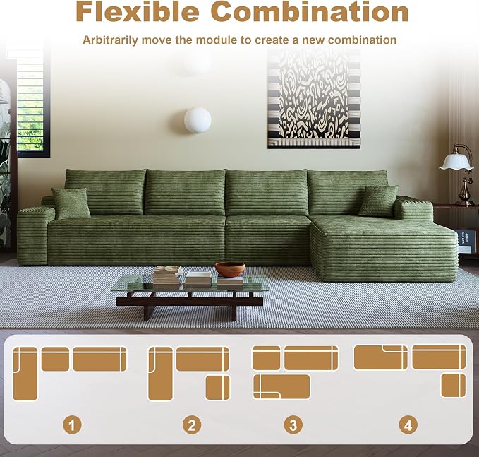 AUGOP 136" Sectional Couches for Living Room Modern Modular Sofa - Image 7