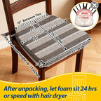 AAAAAcessories D-Shaped Chair Cushions, Machine-Washable Cover, Boldstripes - Image 2
