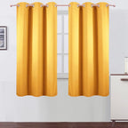 Yellow Blackout Curtains 40 x 63 Inch Length/Set of 2 Curtain Panels/Thermal by Lemomo