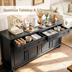 Scurrty Sideboard Buffet Cabinet, Vintage Coffee Bar Cabinets - Image 5