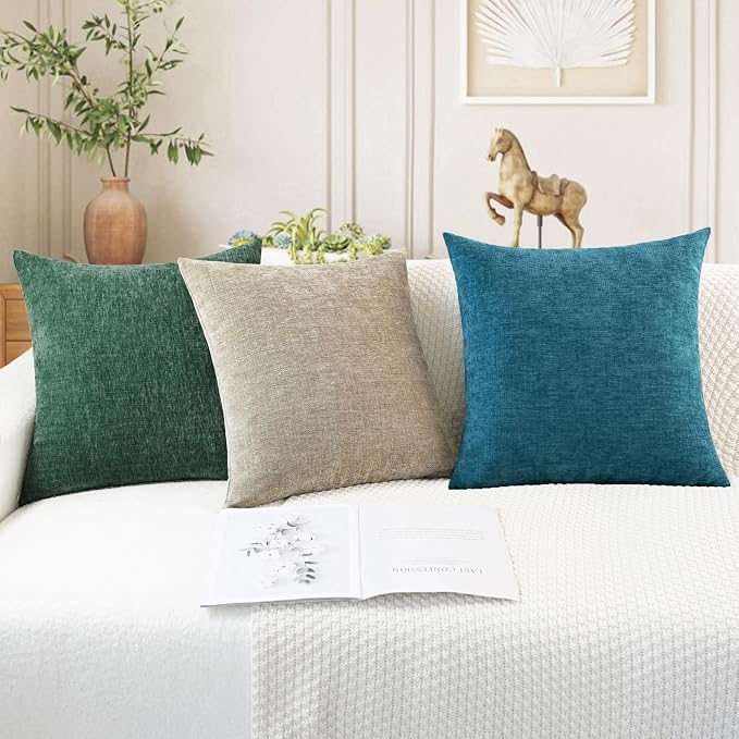CaliTime Decorative Couch Throw Pillow Covers 24 X 24 Inches Light Taupe | Pack - Image 5