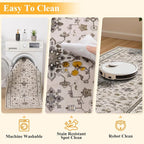 HEBE Hallway Runner Rug 2'x8', Washable Non Slip Kitchen Rug Runner | Soft Boho - Image 4