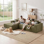 108" Boneless Couch Modular Sectional Sofa, L-Shaped Couch - Image 5