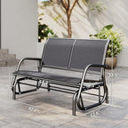 Outsunny 2-Person Outdoor Glider Bench, Patio Double Swing Rocking Chair - Image 3