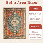 SERISSA 10x14 Washable Non Slip Boho Area Rug - Image 6