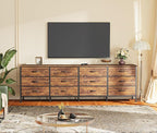Huuger 70 Inch Dresser for Bedroom, TV Stand for 65, 80 Inch TV, 12 Fabric - Image 6
