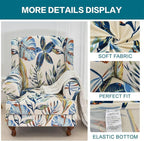 KRFOONN Stretch Wing Chair Slipcovers Printed 2 Piece Wingback Chair Covers - Image 2