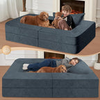 Futon Sofa Bed with Pillow, 3-in-1 Sleeper Sofa Bed with Removable Cover - Image 6