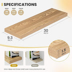 Acovy 30 Inch Floating Shelves, 9.3" Deep Floating Shelf Wall Mounted, Rustic - Image 3