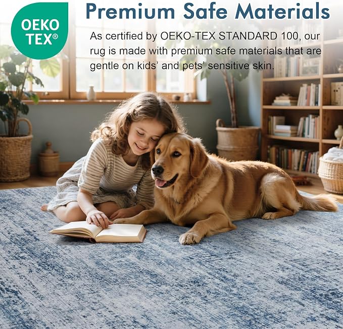 2x6 Ft Washable Runner Rug, Non-Slip Low Pile Hallway Kitchen Area Rug - Image 6