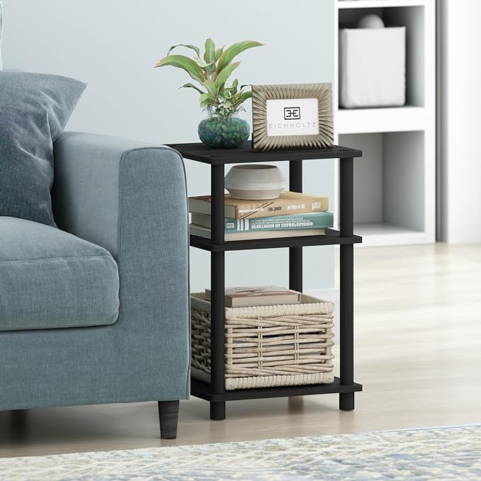 Furinno JUST Side Table, 3-Tier End Table, Open Shelves Night Stand, Bedside - Image 5