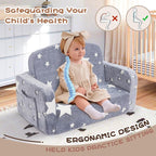 Foryoomi Extra Wide Kids Couch, 2-in-1 Soft Couch - Image 7