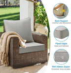 Sunbrella Outdoor Deep Seat & Back Cushion Set, 24 x 24 Inch Water Repellent - Image 6