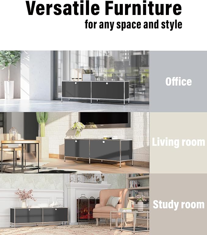 Metal Low Board Storage Cabinet - Image 6