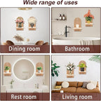LIYAOLI Boho Wall Shelf Set of 2-15 x 8.6 Inch Arched Wooden Hanging Shelves - Image 5