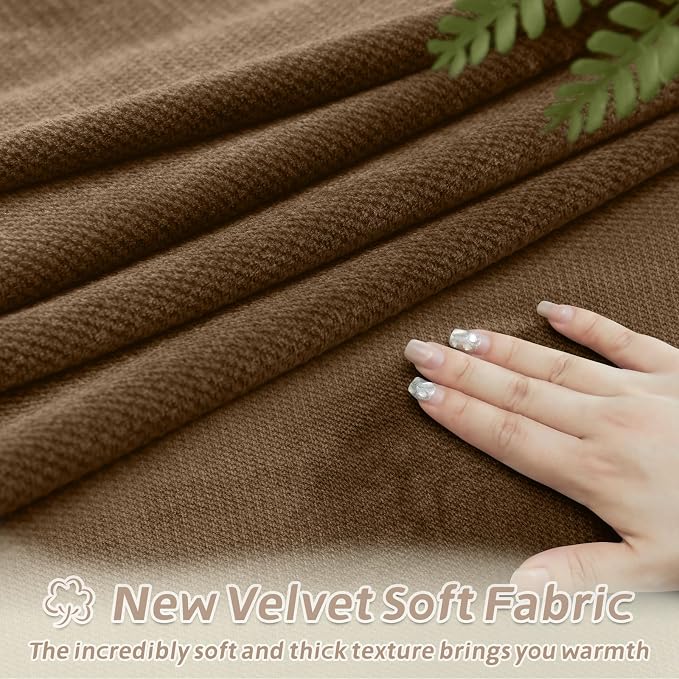 Arfntevss Sectional Recliner Couch Covers Velvet Washable Corner Sectional Sofa - Image 4